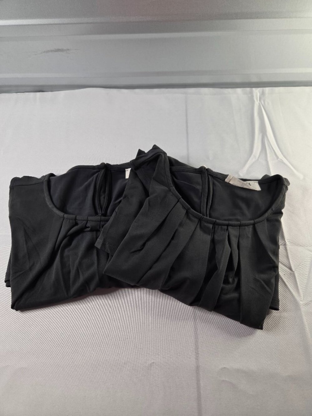 Zenana 2X Black Sleeveless Pleated Tank Top Bundle of 2